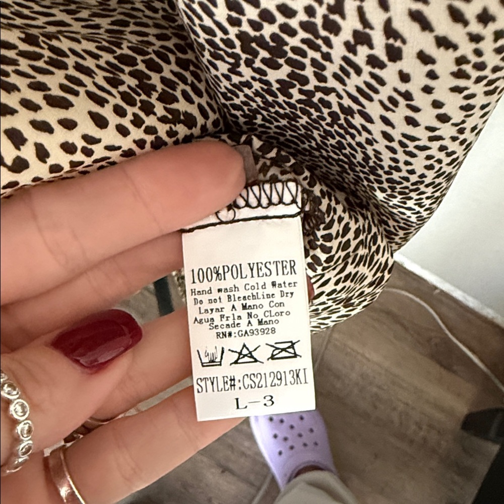 Cals Boutique Animal Print Long Sleeve Dress - Picture 8 of 8
